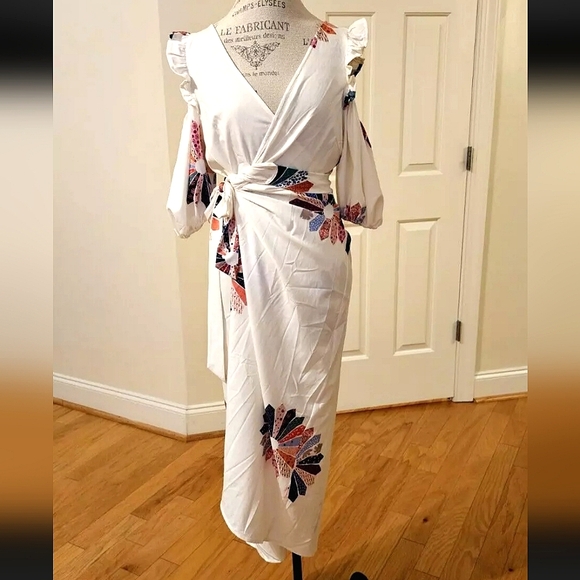 NWT Never Fully Dressed Floral Wrap Maxi Dress Retail $200 US6-jcrew-millen - Picture 7 of 15